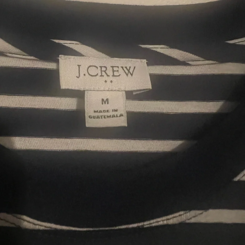J Crew Navy/White Striped Women's Top-M - Picture 6 of 6